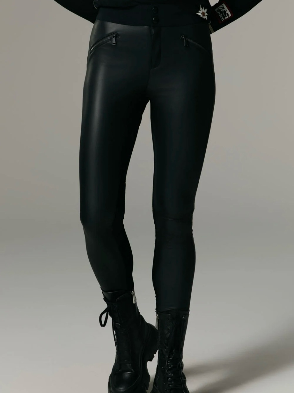 NWT Alp N Rock Zurich Black Faux Leather and Stretch Skinny Pants